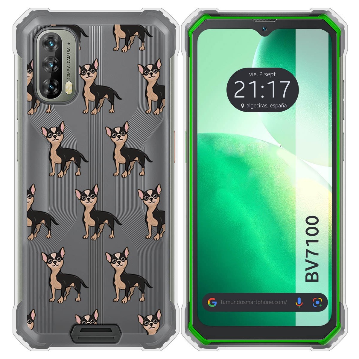 Funda Silicona Transparente para Blackview BV7100 diseño Perros 11 Dibujos