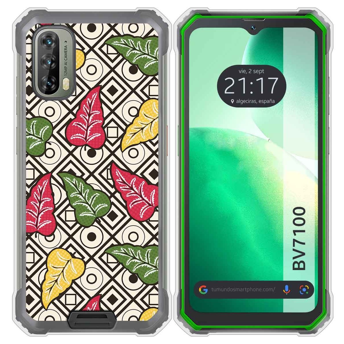 Funda Silicona Transparente para Blackview BV7100 diseño Flores 11 Dibujos