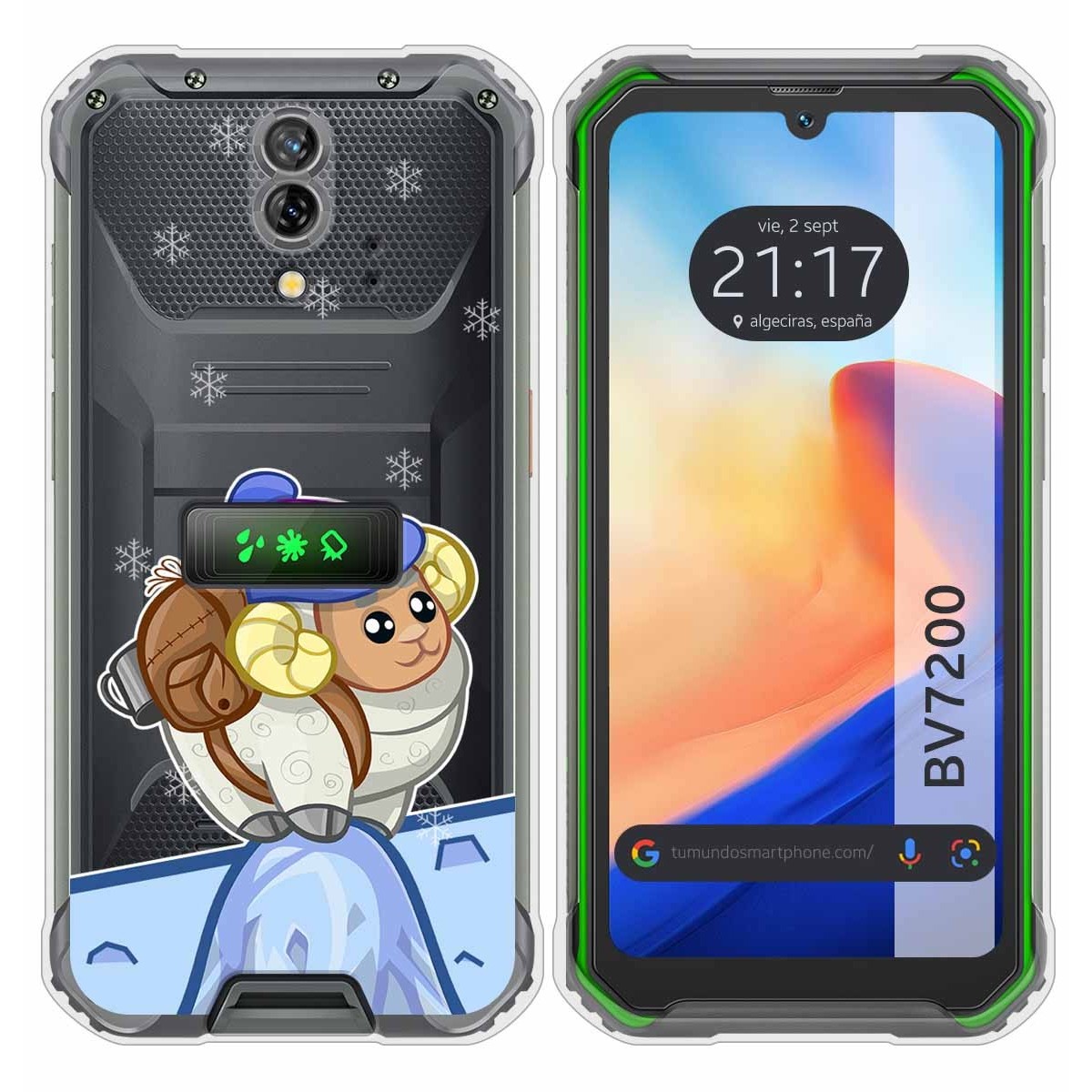 Funda Silicona Transparente para Blackview BV7200 diseño Cabra Dibujos