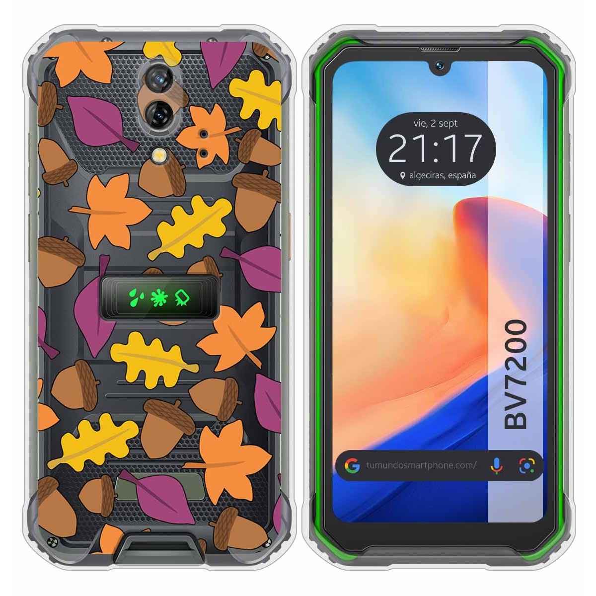 Funda Silicona Transparente para Blackview BV7200 diseño Otoño Dibujos