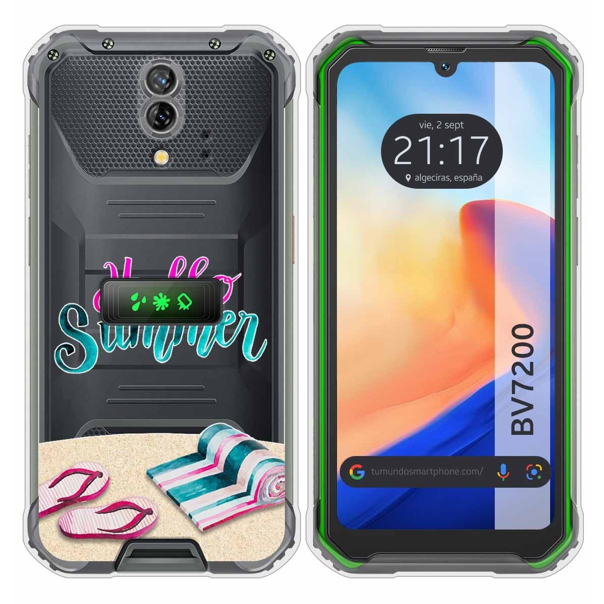 Funda Silicona Transparente para Blackview BV7200 diseño Summer Dibujos