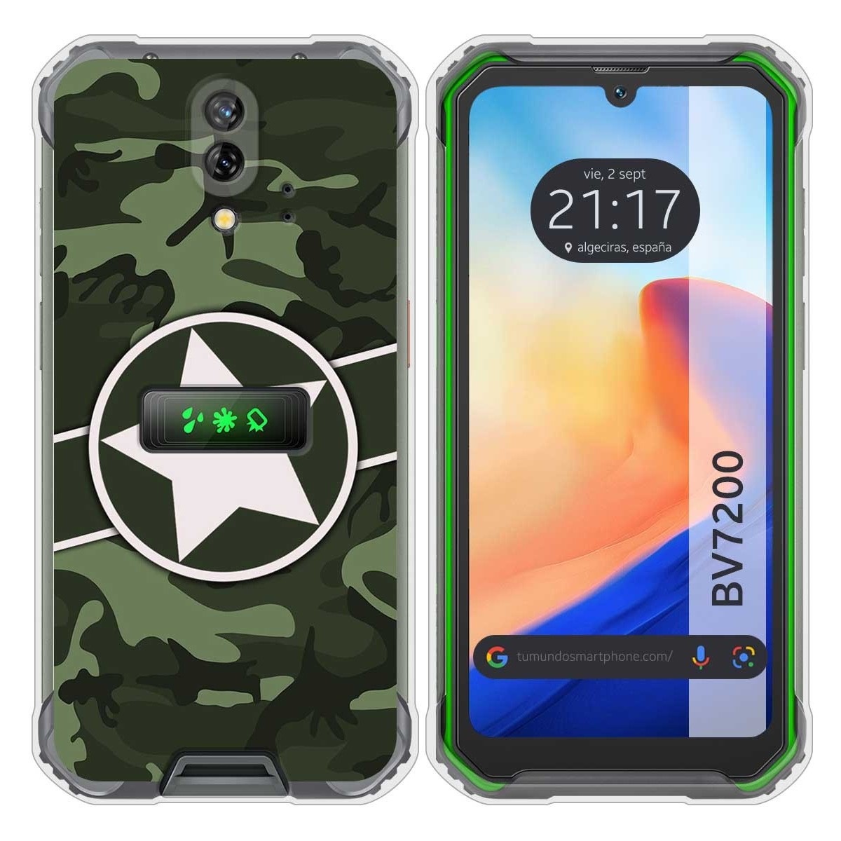 Funda Silicona para Blackview BV7200 diseño Camuflaje 01 Dibujos