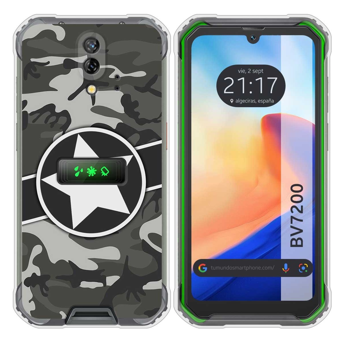 Funda Silicona para Blackview BV7200 diseño Camuflaje 02 Dibujos