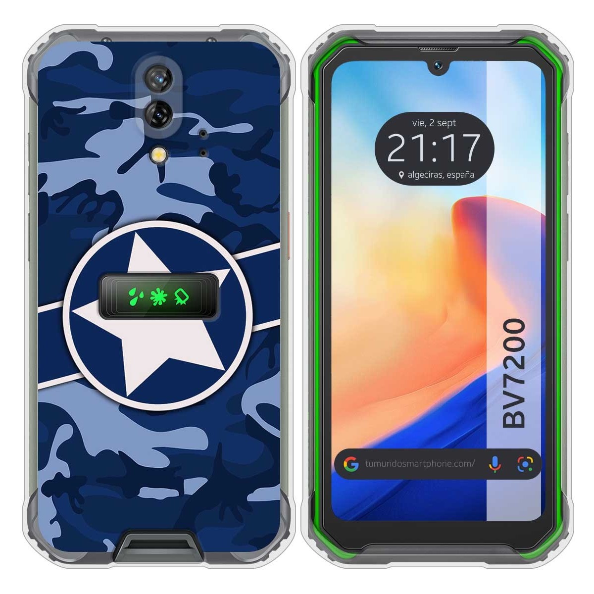 Funda Silicona para Blackview BV7200 diseño Camuflaje 03 Dibujos