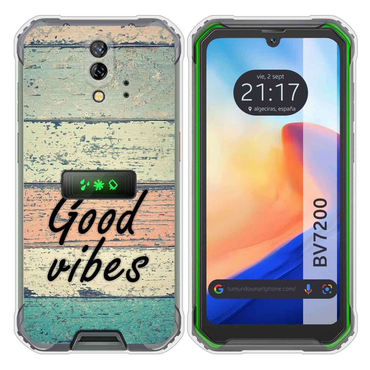 Funda Silicona para Blackview BV7200 diseño Madera 01 Dibujos