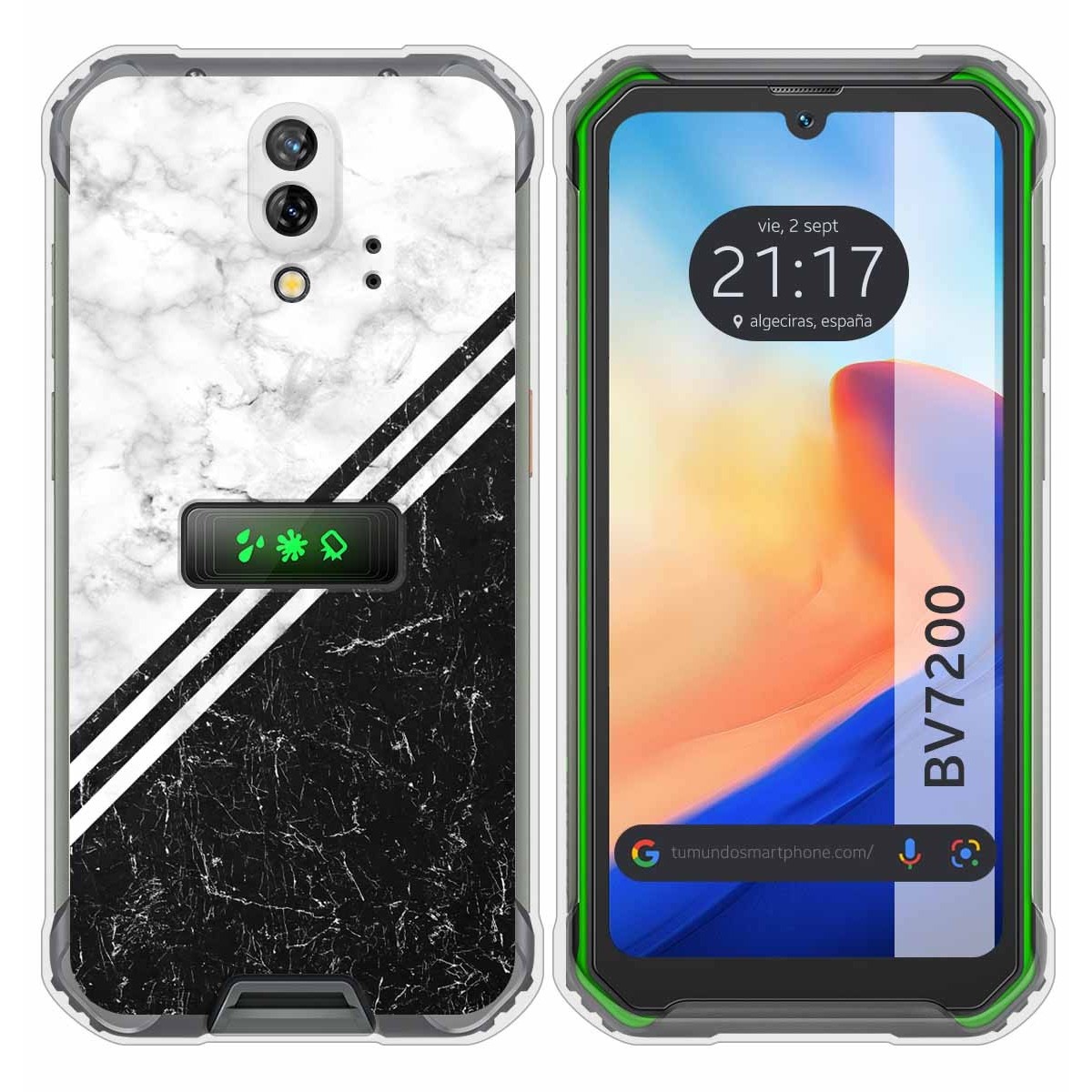 Funda Silicona para Blackview BV7200 diseño Mármol 01 Dibujos