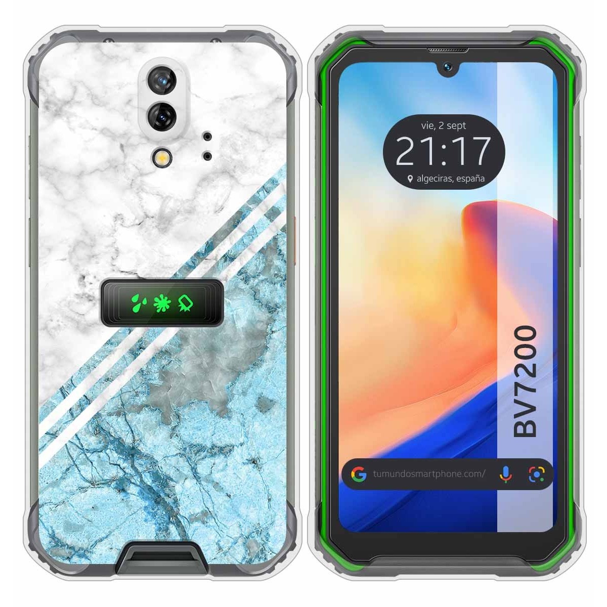 Funda Silicona para Blackview BV7200 diseño Mármol 02 Dibujos