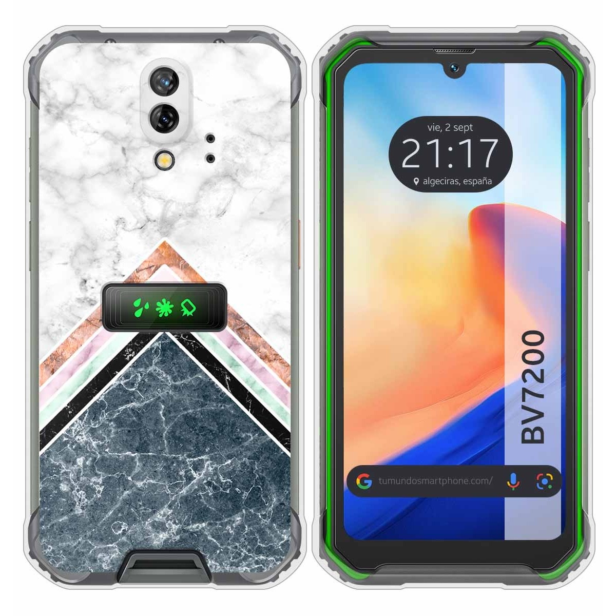 Funda Silicona para Blackview BV7200 diseño Mármol 05 Dibujos