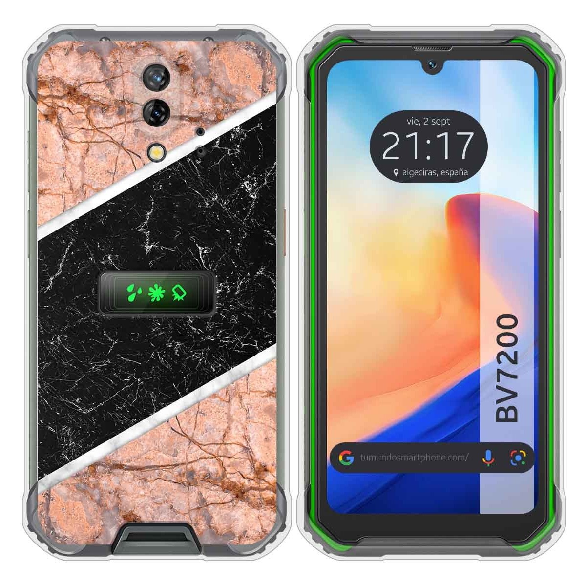 Funda Silicona para Blackview BV7200 diseño Mármol 07 Dibujos
