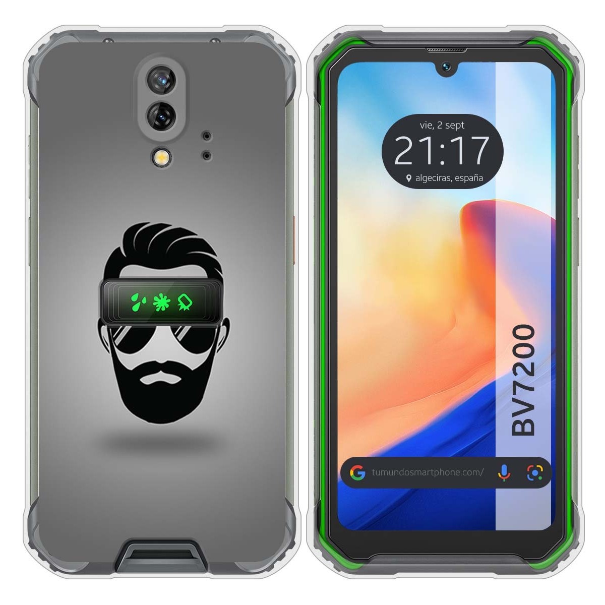 Funda Silicona para Blackview BV7200 diseño Barba Dibujos