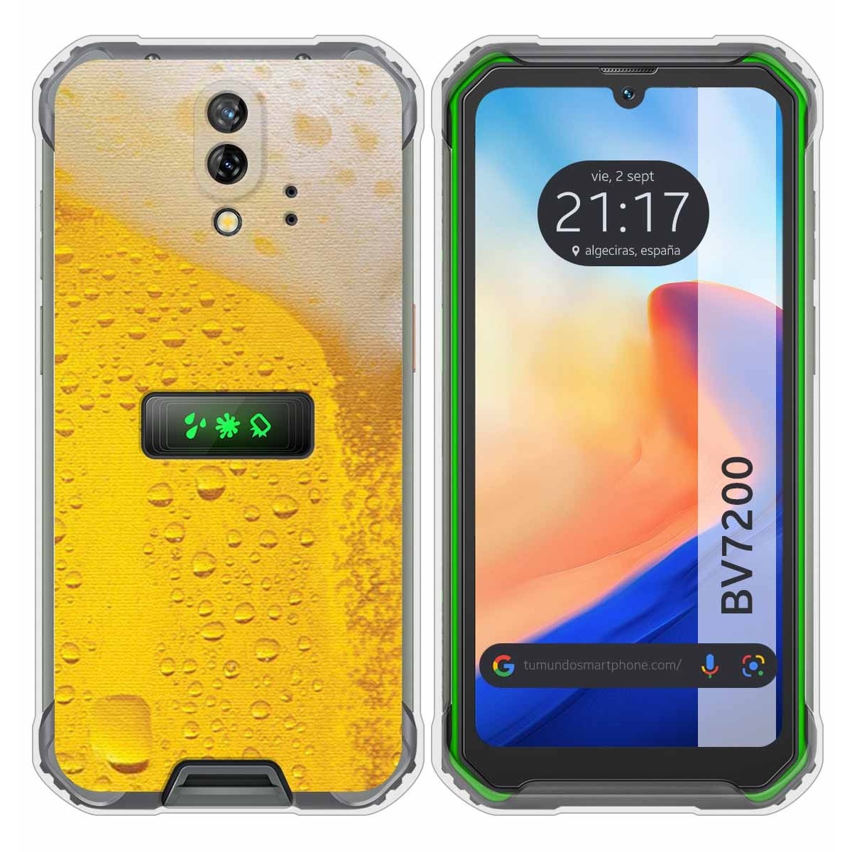 Funda Silicona para Blackview BV7200 diseño Cerveza Dibujos