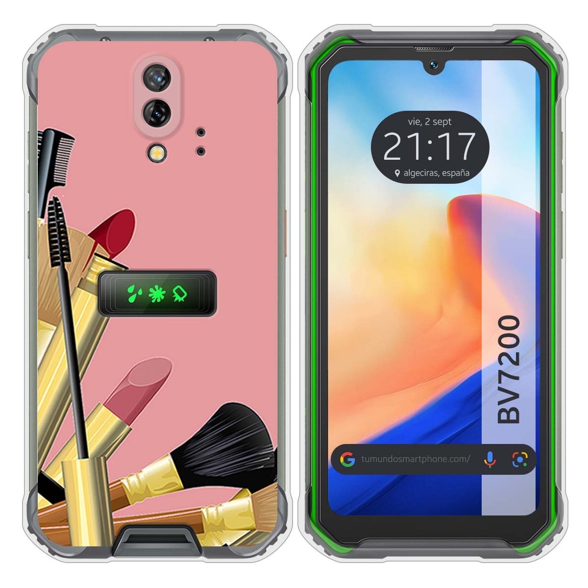 Funda Silicona para Blackview BV7200 diseño Brochas Dibujos