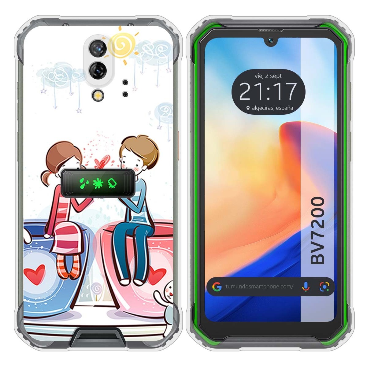 Funda Silicona para Blackview BV7200 diseño Café Dibujos