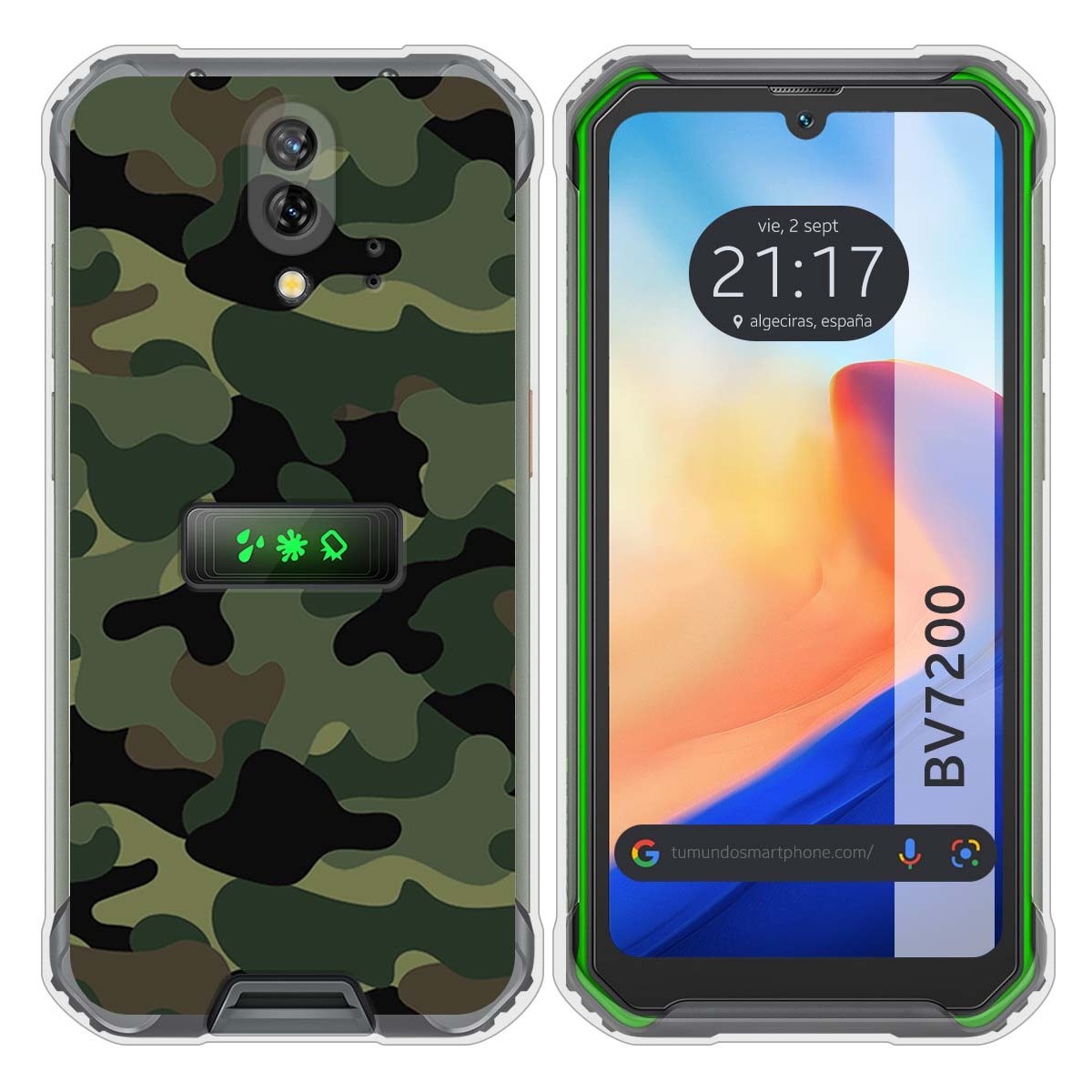 Funda Silicona para Blackview BV7200 diseño Camuflaje Dibujos