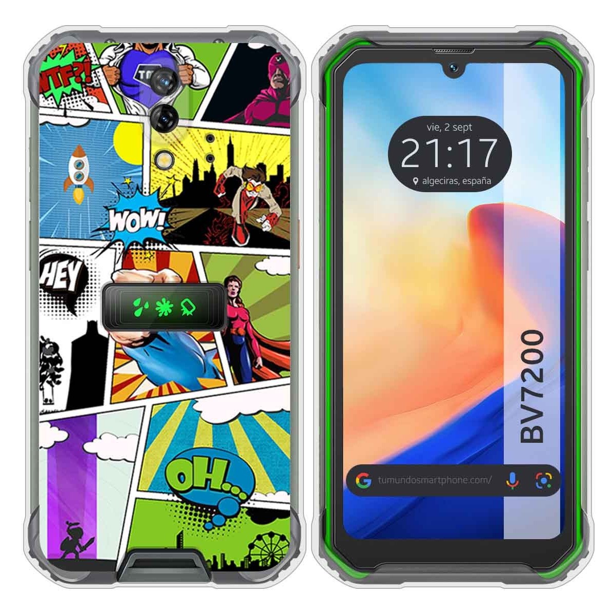 Funda Silicona para Blackview BV7200 diseño Comic Dibujos