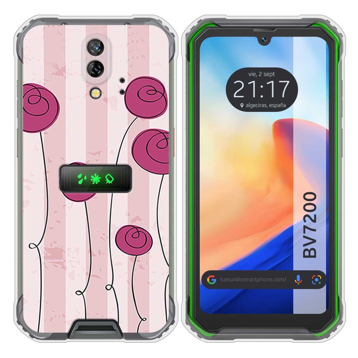 Funda Silicona para Blackview BV7200 diseño Flores Vintage Dibujos