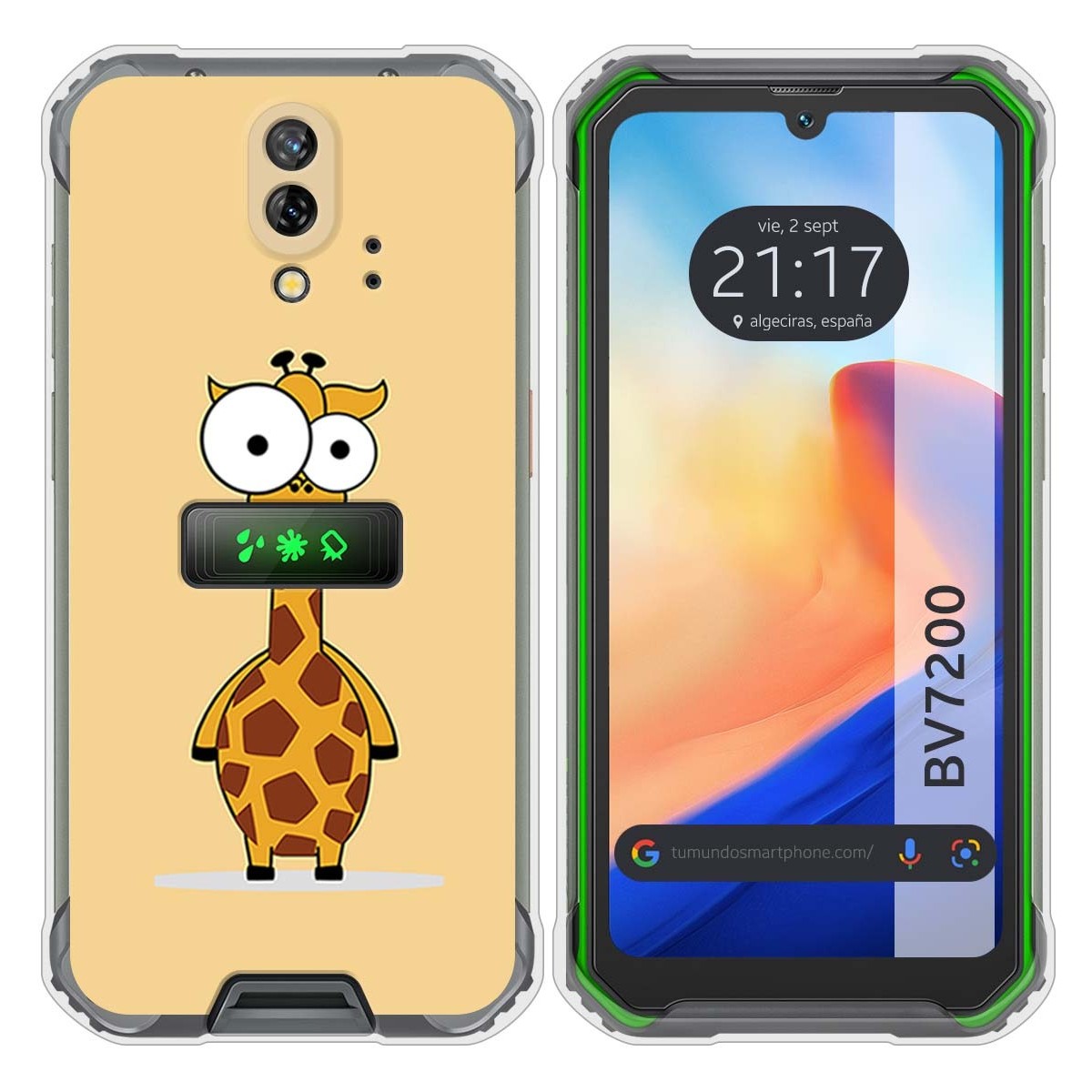 Funda Silicona para Blackview BV7200 diseño Jirafa Dibujos