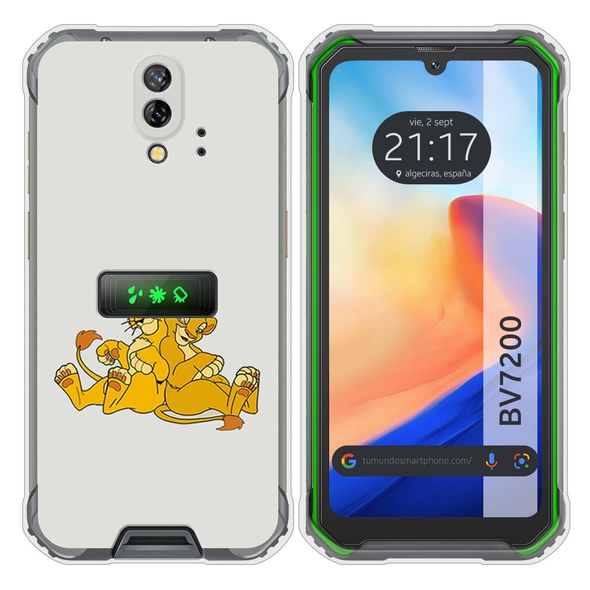 Funda Silicona para Blackview BV7200 diseño Leones Dibujos