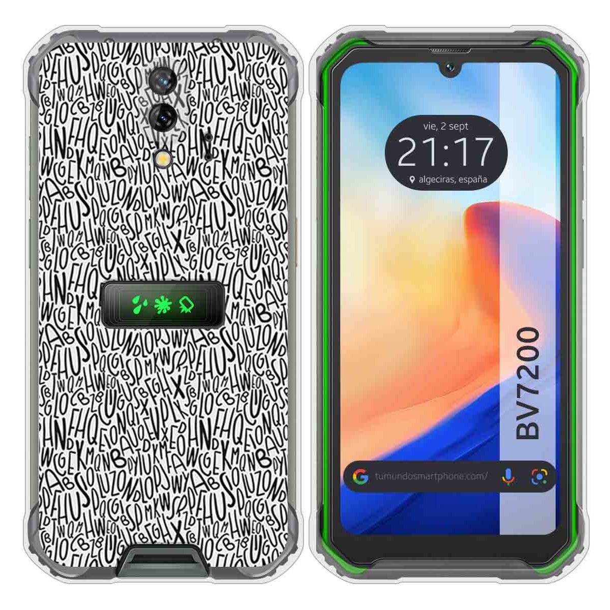 Funda Silicona para Blackview BV7200 diseño Letras Dibujos