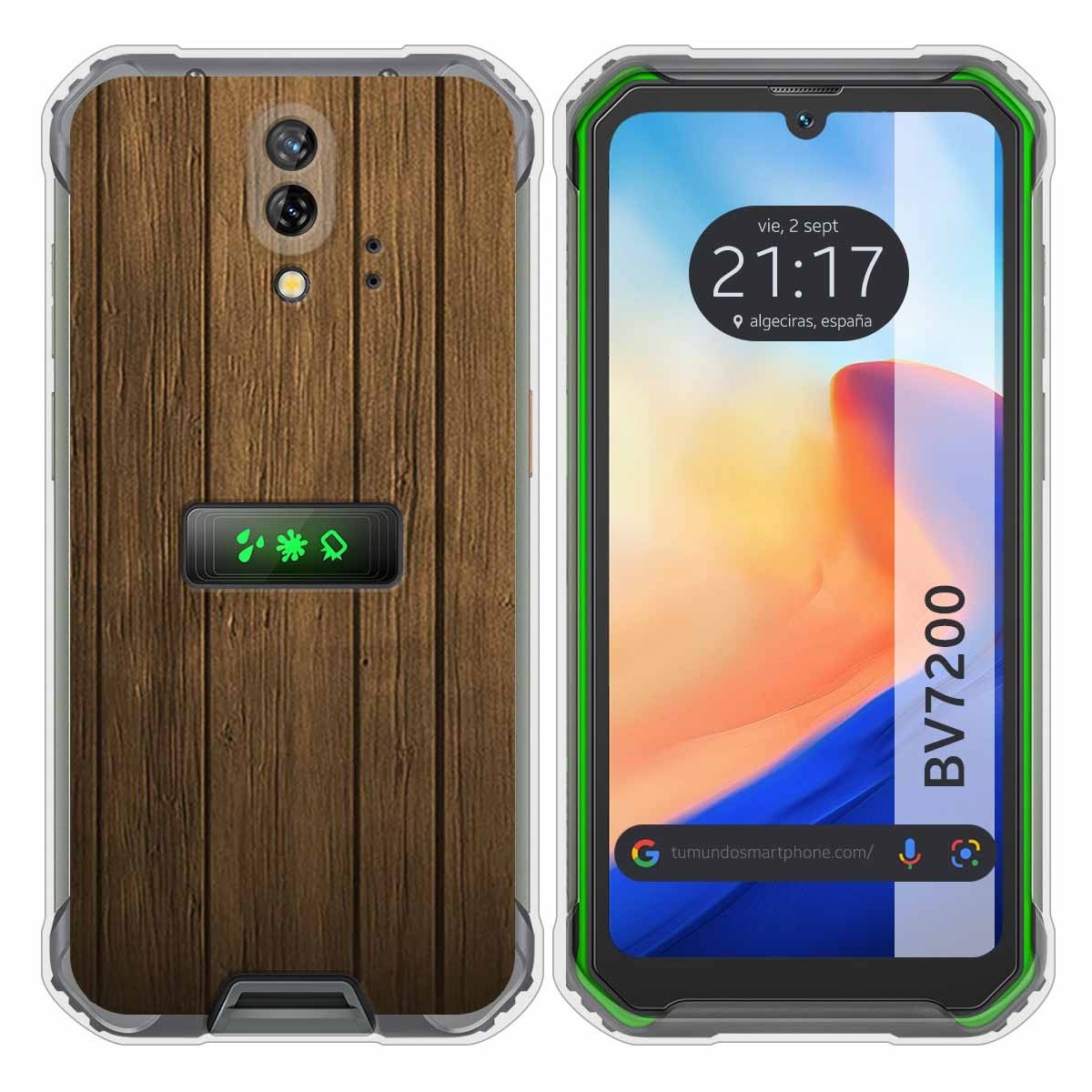 Funda Silicona para Blackview BV7200 diseño Madera Dibujos