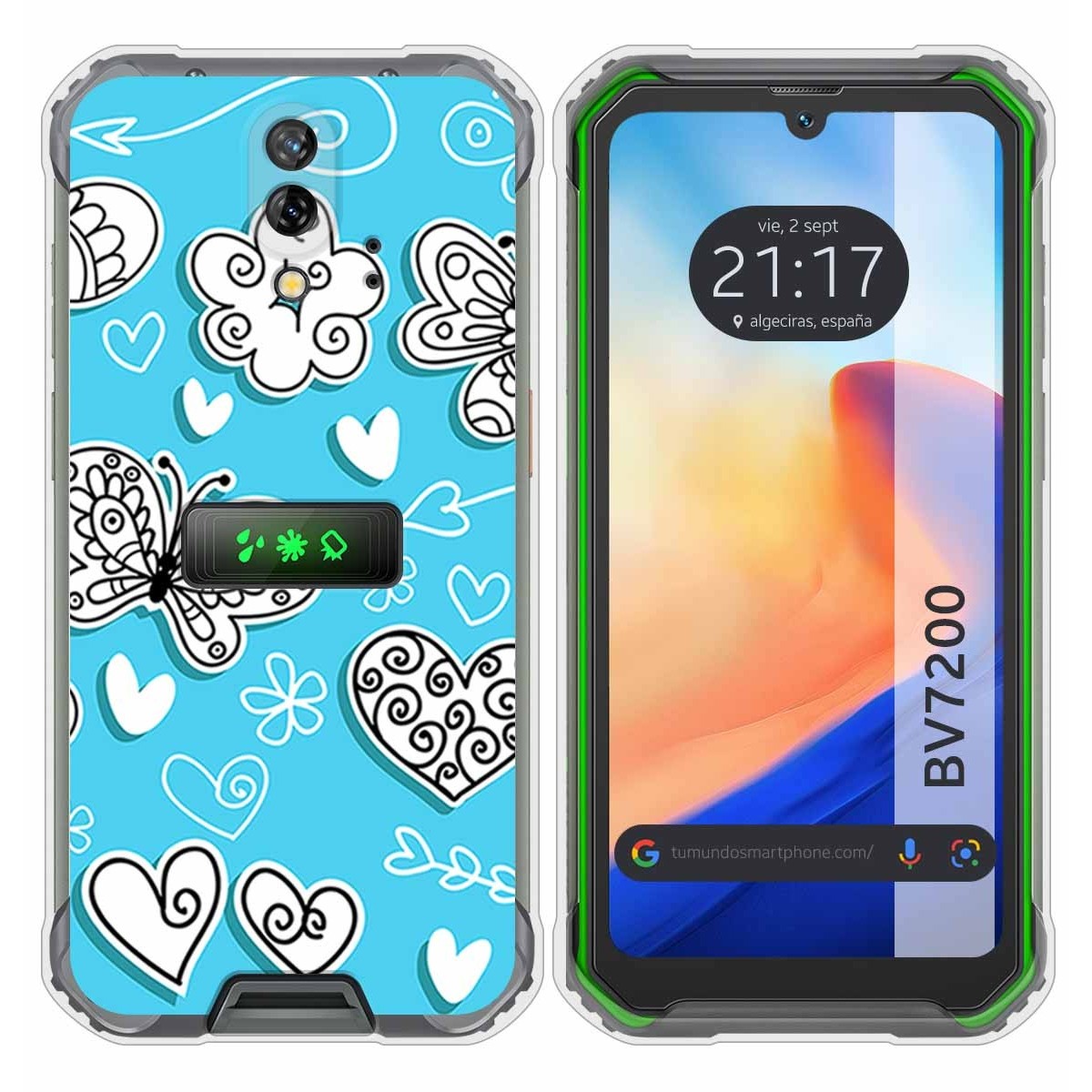 Funda Silicona para Blackview BV7200 diseño Mariposas Dibujos