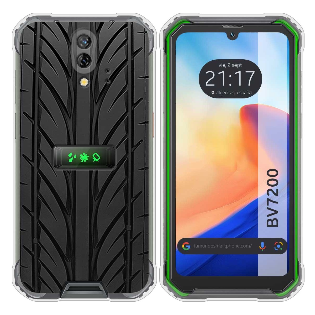 Funda Silicona para Blackview BV7200 diseño Neumatico Dibujos