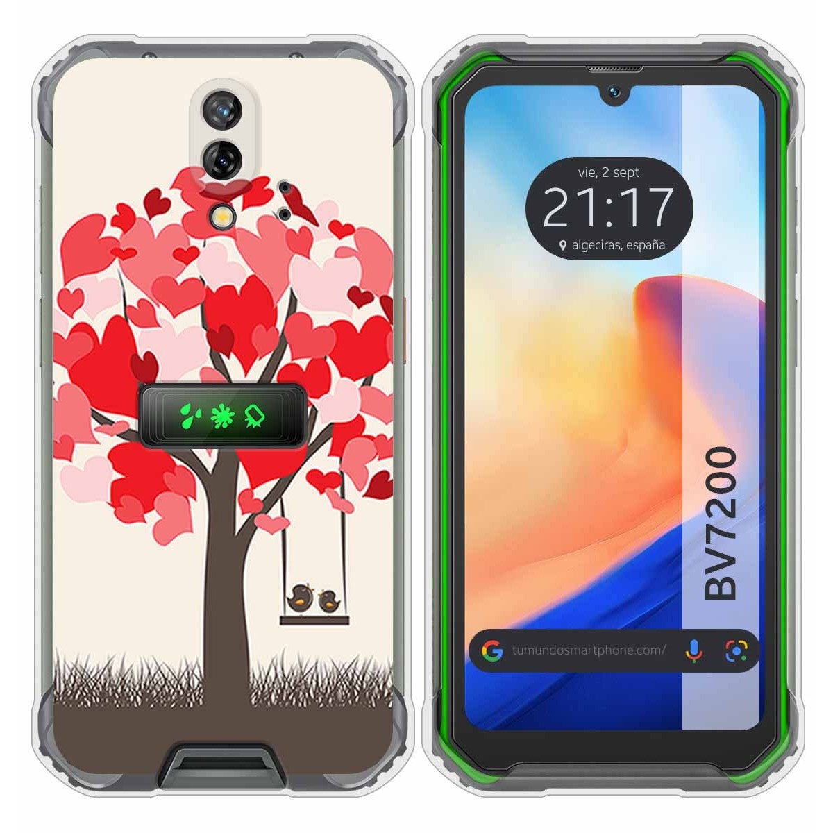 Funda Silicona para Blackview BV7200 diseño Pajaritos Dibujos
