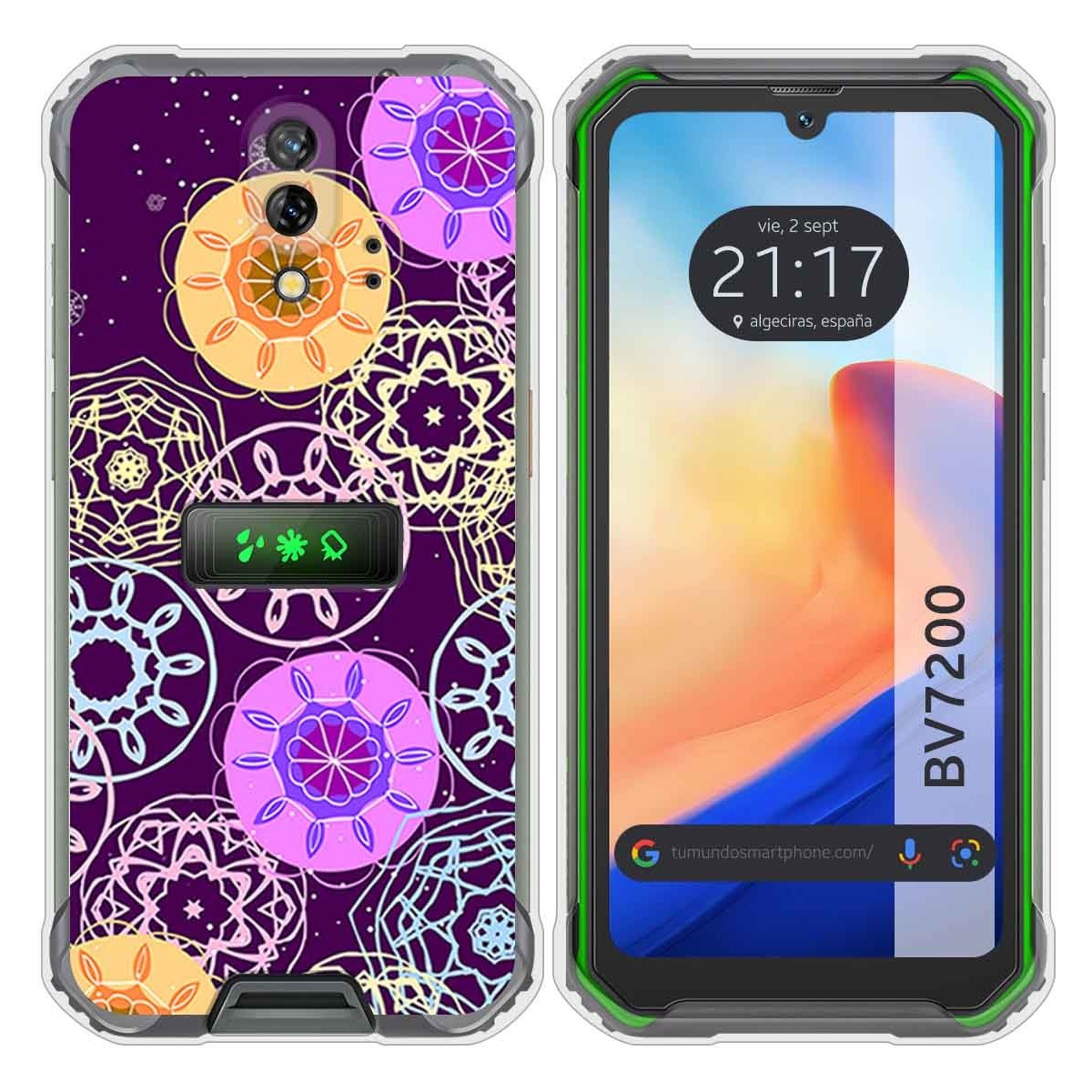 Funda Silicona para Blackview BV7200 diseño Radial Dibujos