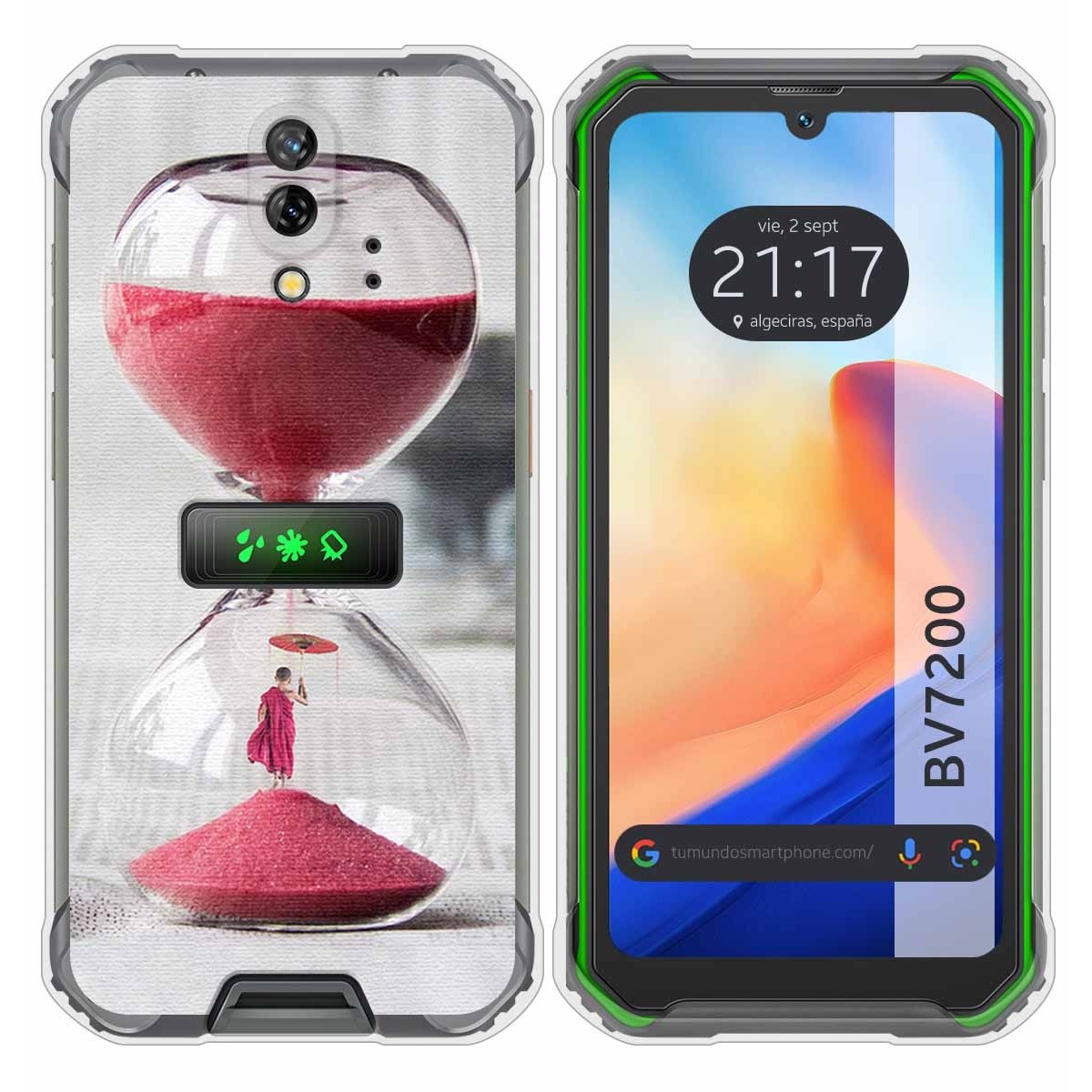 Funda Silicona para Blackview BV7200 diseño Reloj Dibujos