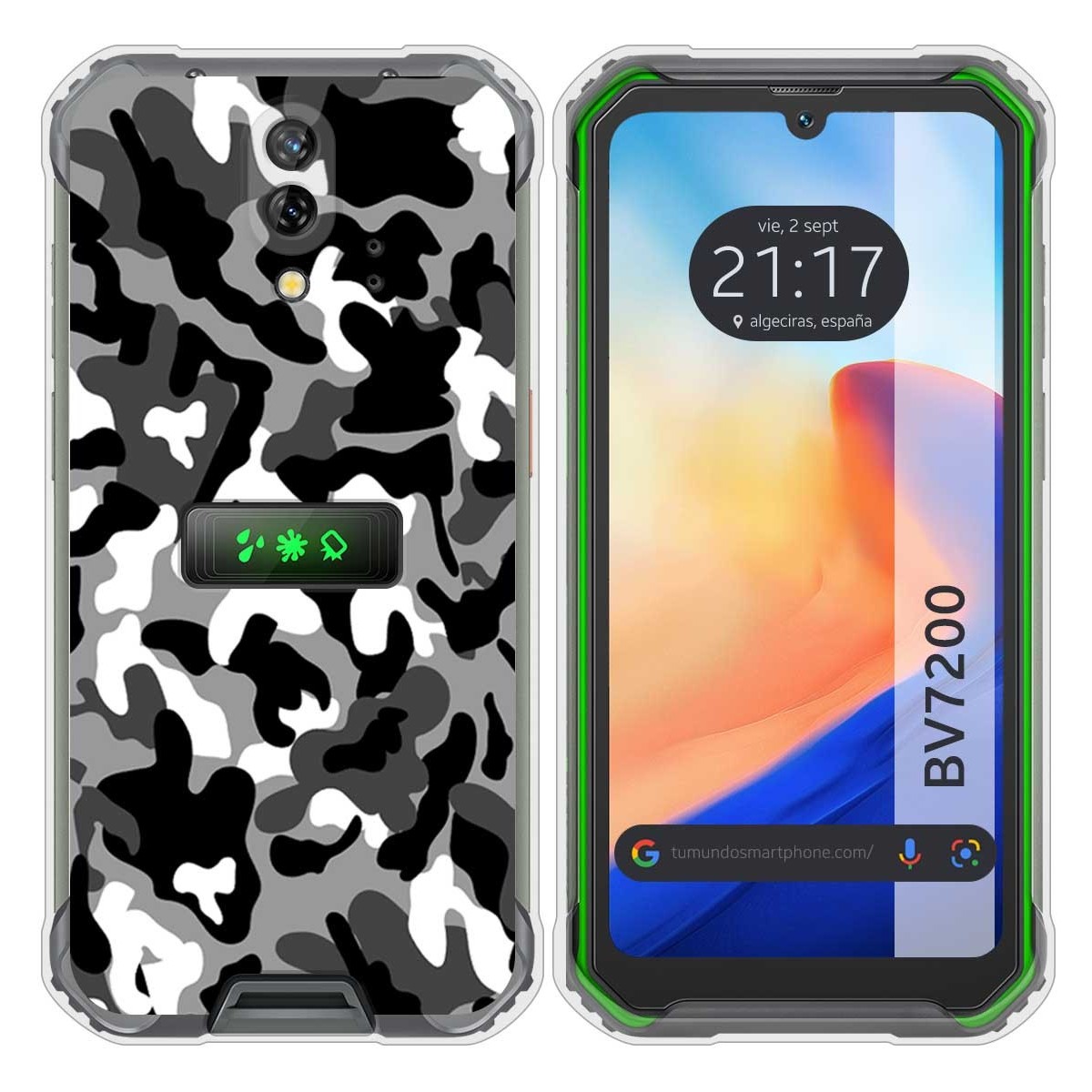 Funda Silicona para Blackview BV7200 diseño Snow Camuflaje Dibujos
