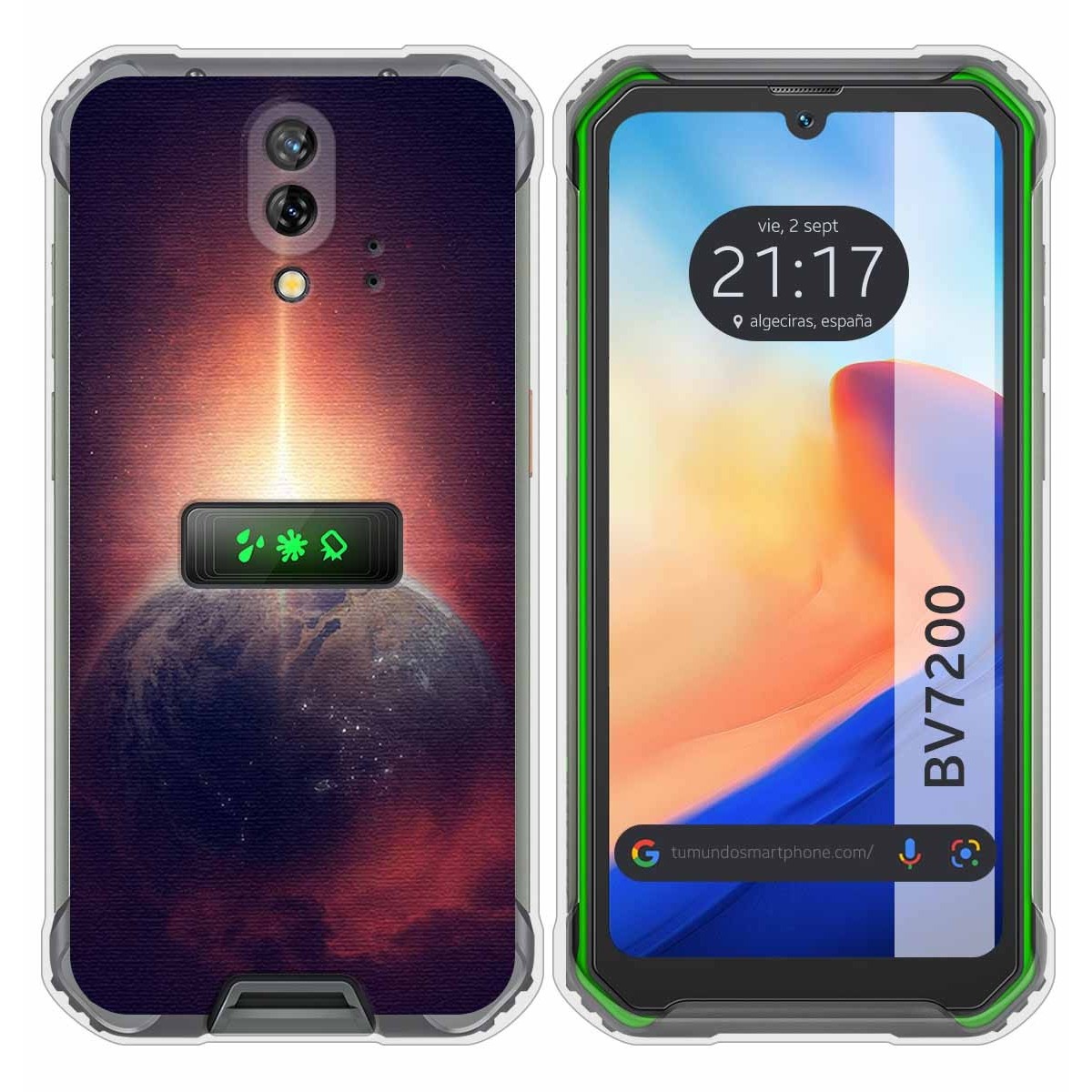 Funda Silicona para Blackview BV7200 diseño Tierra Dibujos