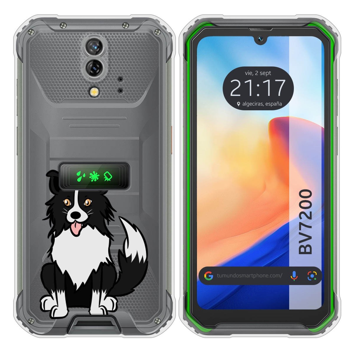 Funda Silicona Transparente para Blackview BV7200 diseño Perros 01 Dibujos