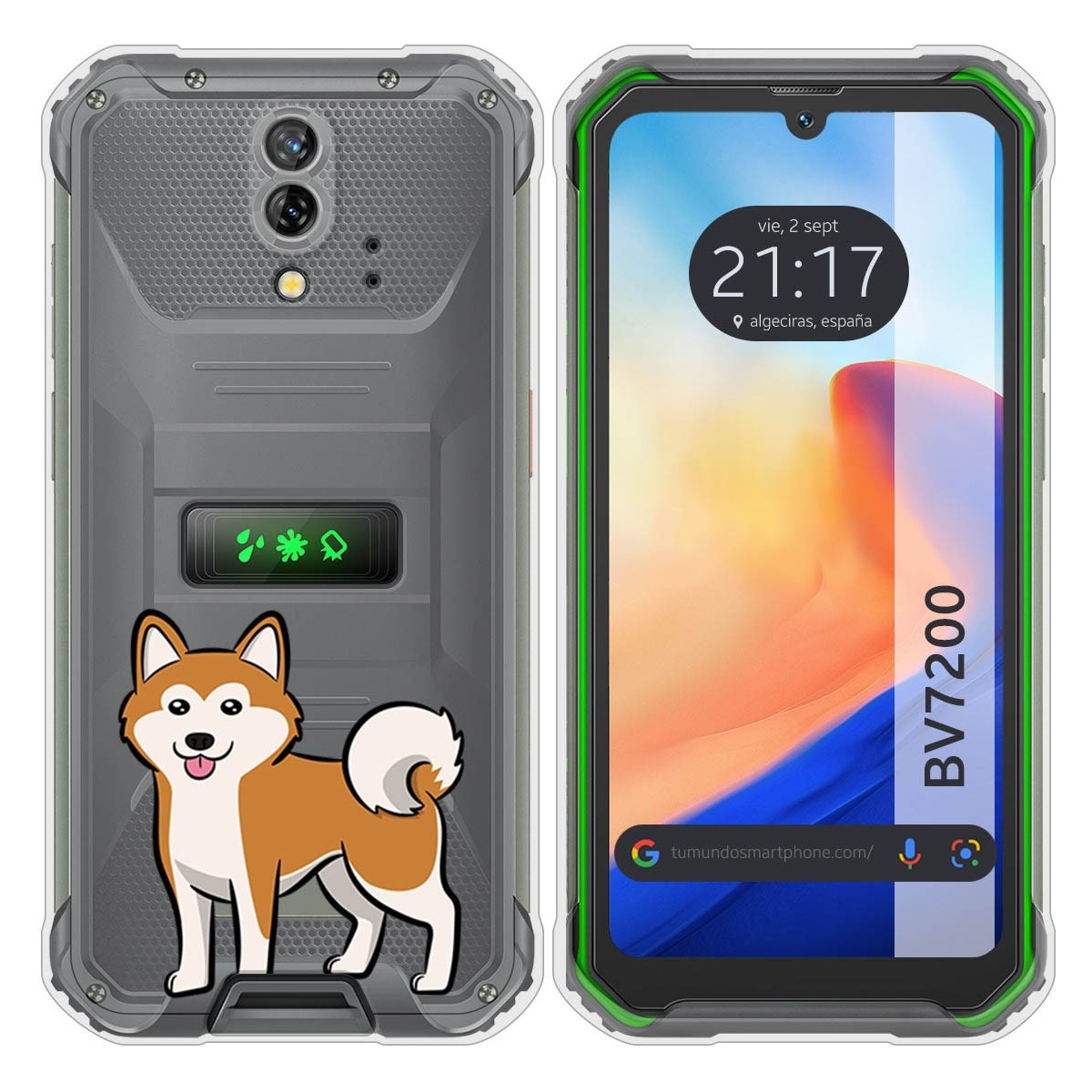 Funda Silicona Transparente para Blackview BV7200 diseño Perros 02 Dibujos