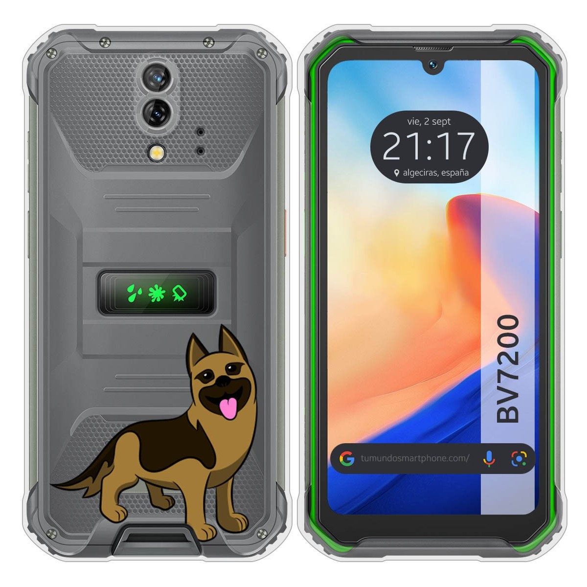 Funda Silicona Transparente para Blackview BV7200 diseño Perros 03 Dibujos