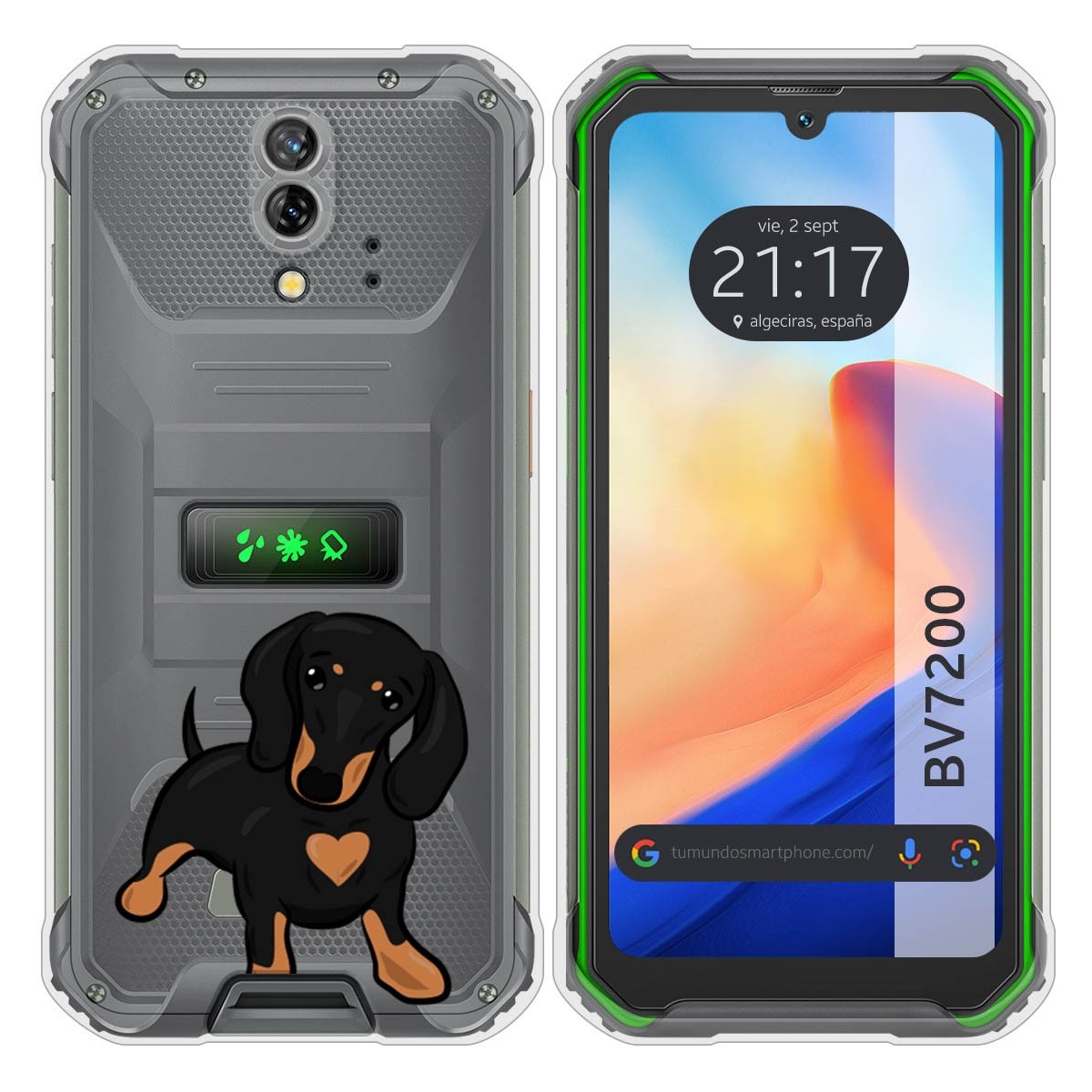Funda Silicona Transparente para Blackview BV7200 diseño Perros 04 Dibujos