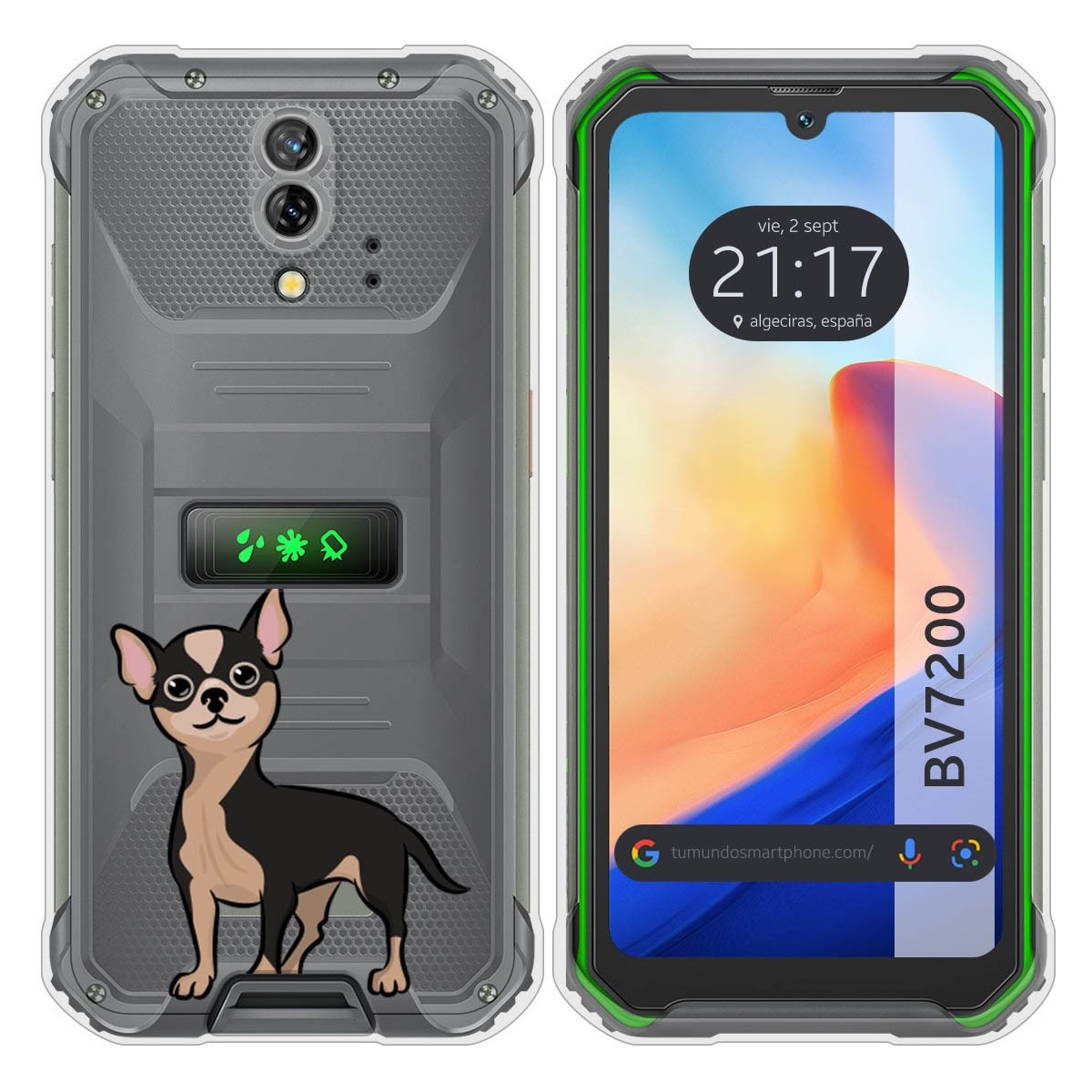 Funda Silicona Transparente para Blackview BV7200 diseño Perros 05 Dibujos