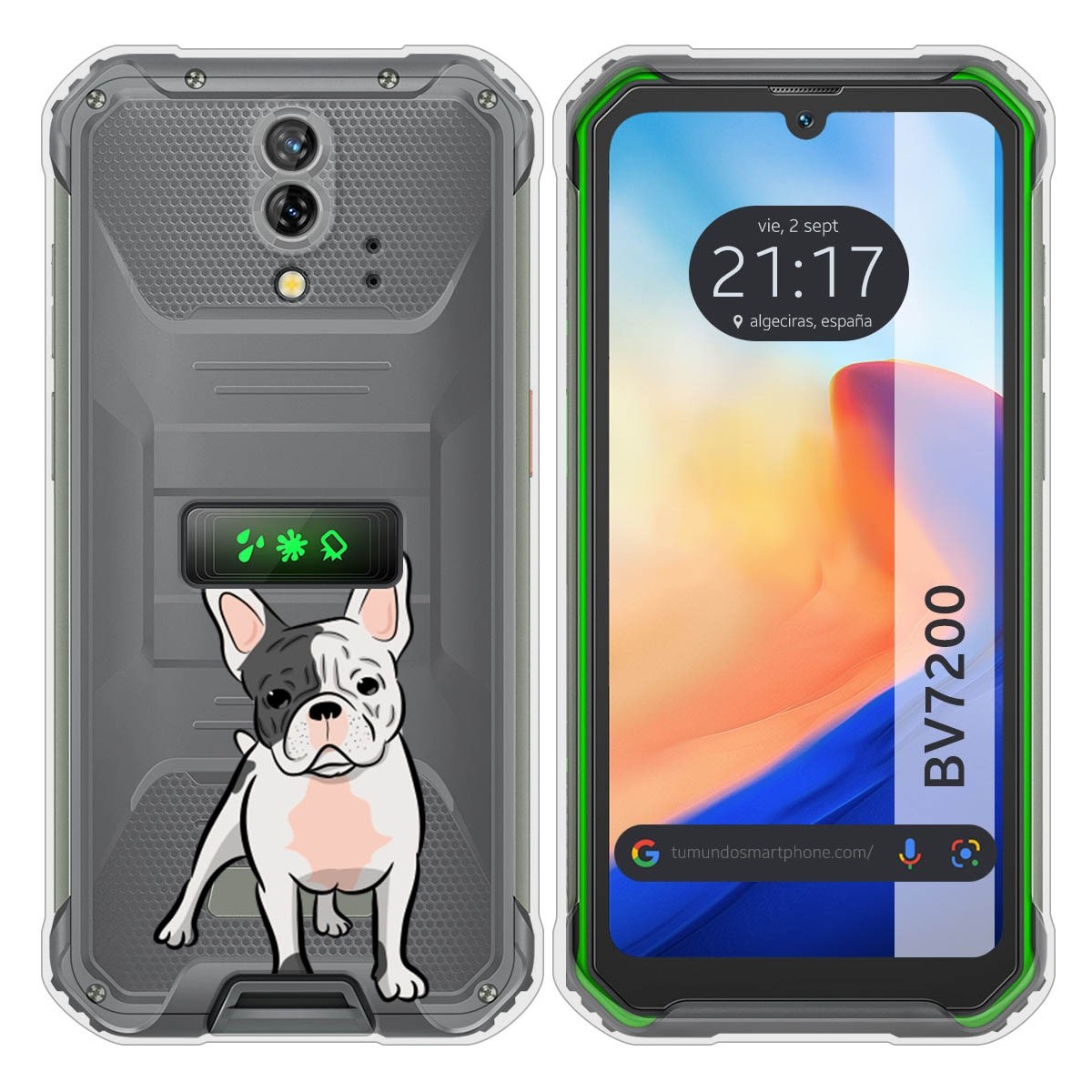 Funda Silicona Transparente para Blackview BV7200 diseño Perros 06 Dibujos