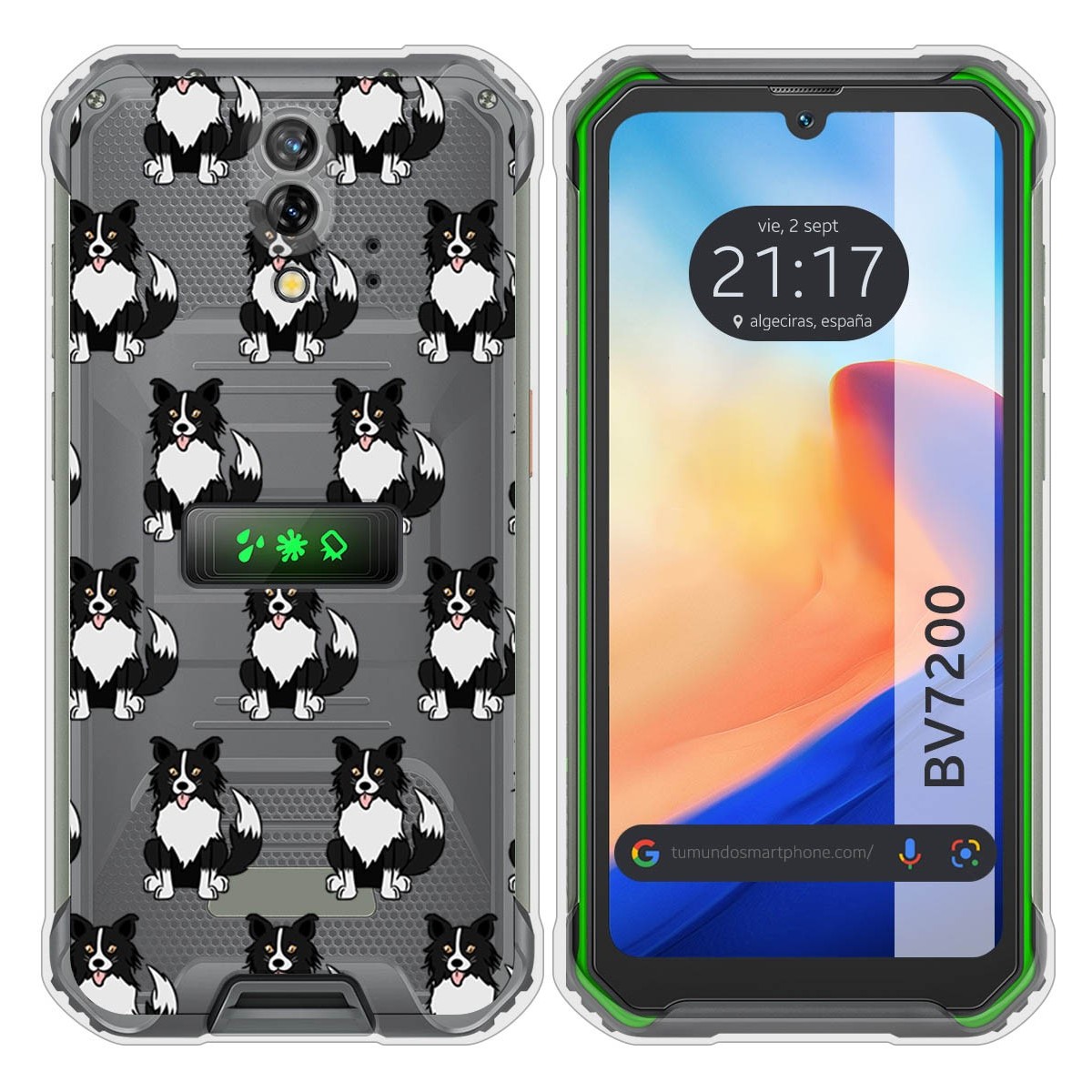 Funda Silicona Transparente para Blackview BV7200 diseño Perros 07 Dibujos