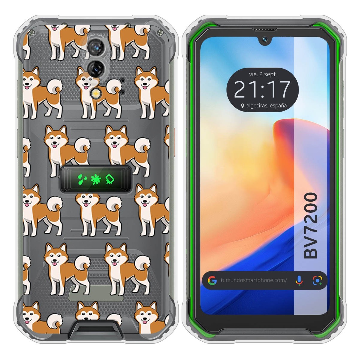 Funda Silicona Transparente para Blackview BV7200 diseño Perros 08 Dibujos