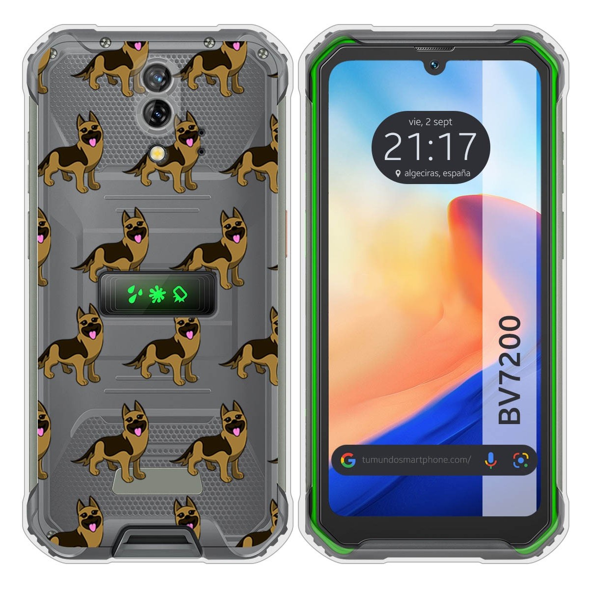 Funda Silicona Transparente para Blackview BV7200 diseño Perros 09 Dibujos