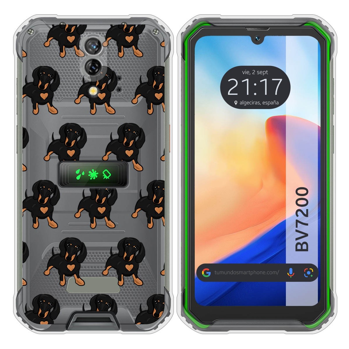 Funda Silicona Transparente para Blackview BV7200 diseño Perros 10 Dibujos