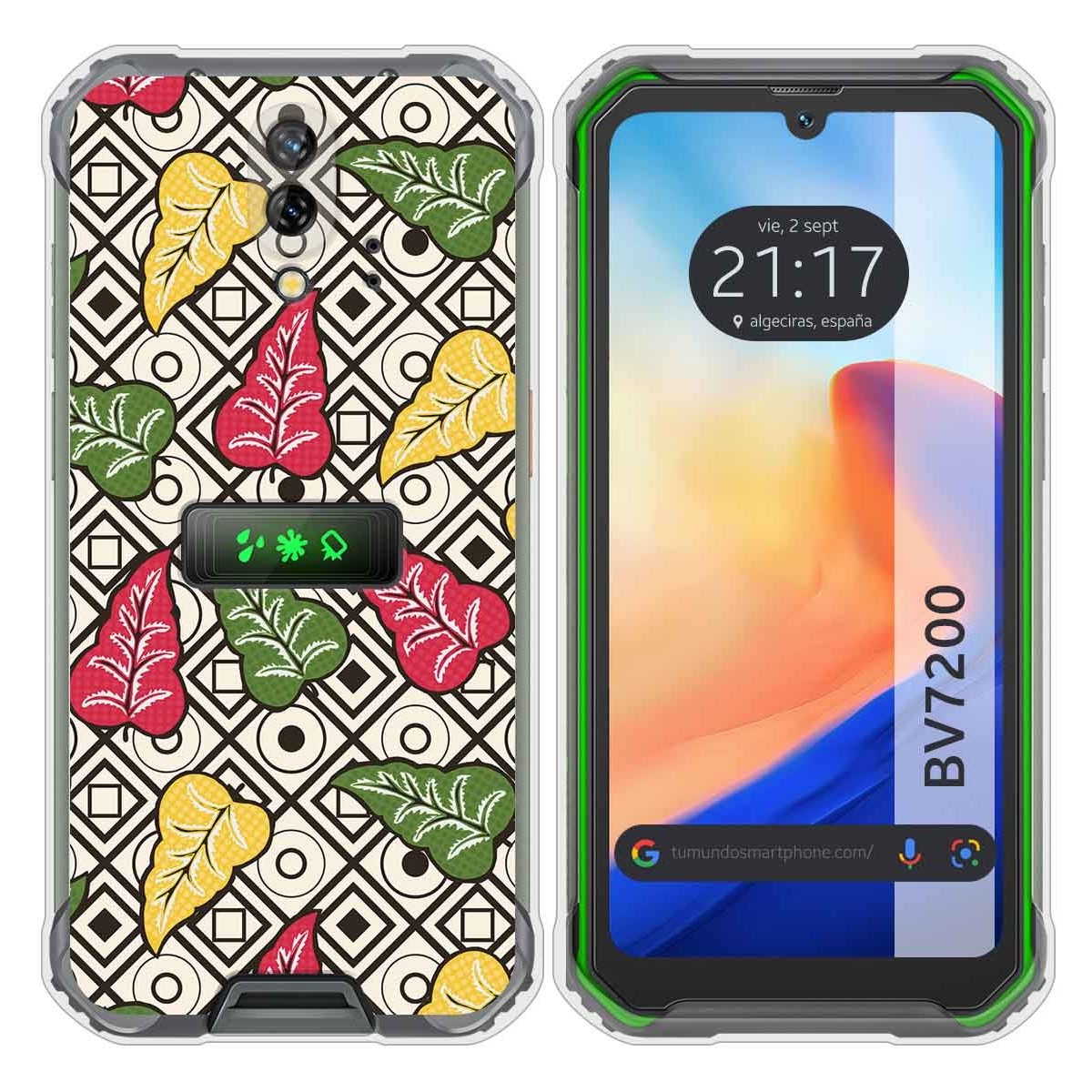 Funda Silicona Transparente para Blackview BV7200 diseño Flores 11 Dibujos