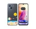Funda Silicona Transparente para Blackview Oscal C80 diseño Playa Dibujos