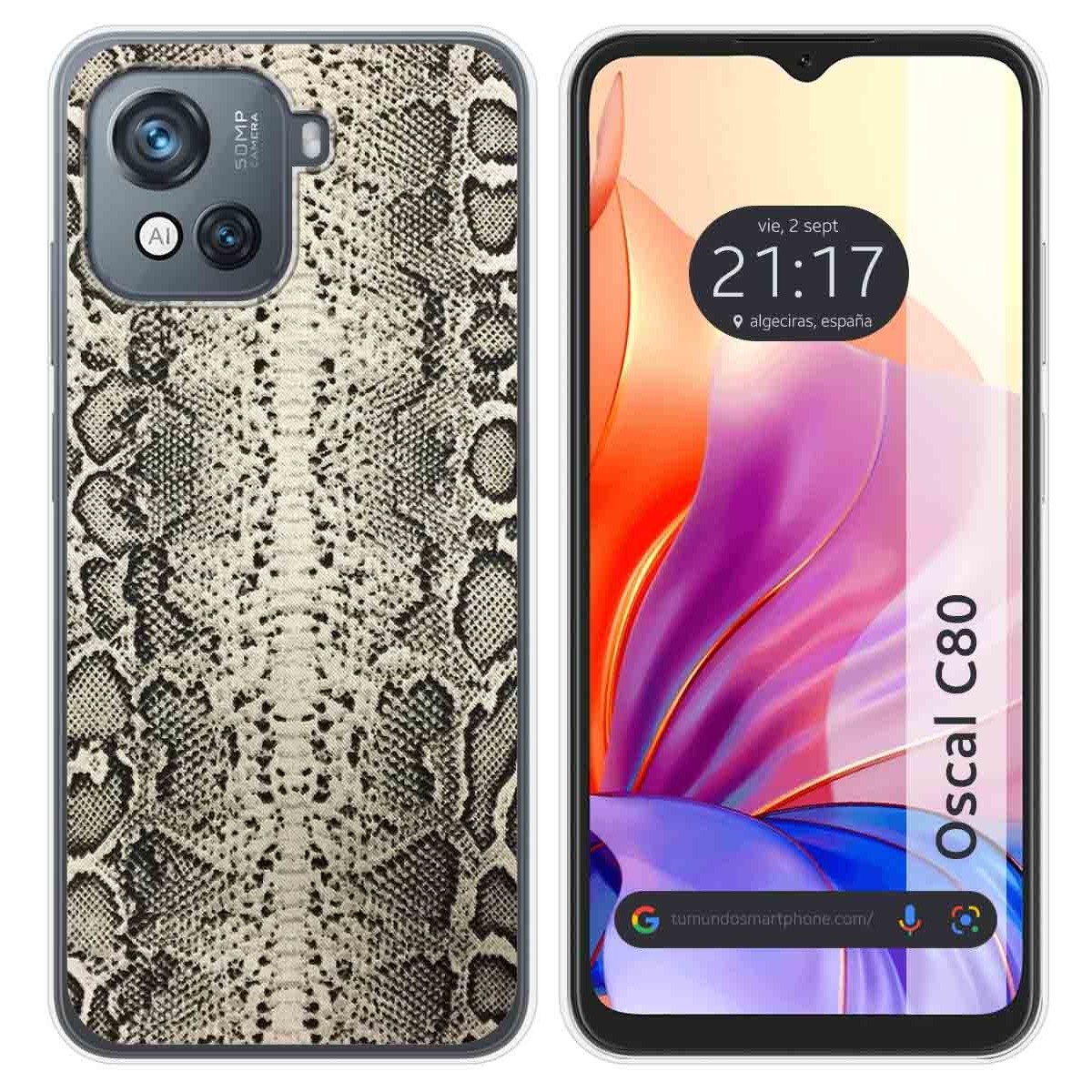 Funda Silicona para Blackview Oscal C80 diseño Animal 01 Dibujos