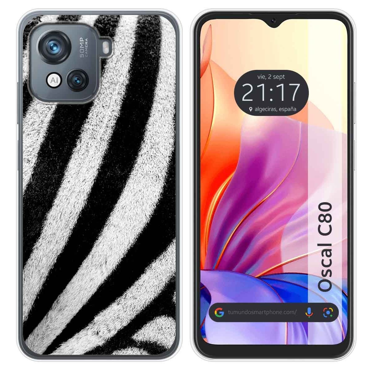 Funda Silicona para Blackview Oscal C80 diseño Animal 02 Dibujos