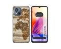 Funda Silicona para Blackview Oscal C80 diseño Madera 07 Dibujos