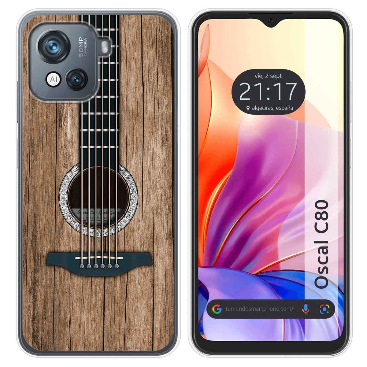 Funda Silicona para Blackview Oscal C80 diseño Madera 11 Dibujos