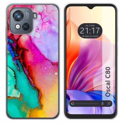Funda Silicona para Blackview Oscal C80 diseño Mármol 15 Dibujos