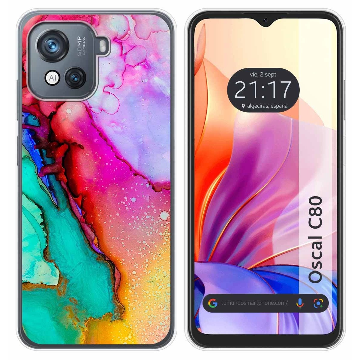 Funda Silicona para Blackview Oscal C80 diseño Mármol 15 Dibujos