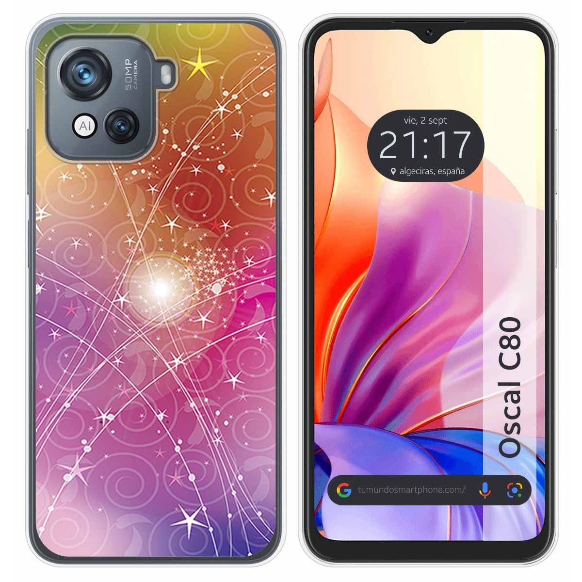 Funda Silicona para Blackview Oscal C80 diseño Abstracto Dibujos